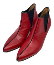 JOHN LAWRENCE SULLIVAN（ジョン ローレンス サリバン）の古着「ヒールサイドゴアブーツ」｜レッド