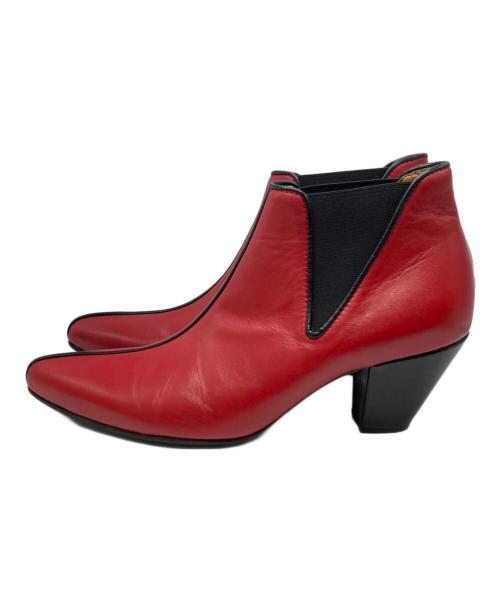 JOHN LAWRENCE SULLIVAN（ジョン ローレンス サリバン）JOHN LAWRENCE SULLIVAN (ジョン ローレンス サリバン) ヒールサイドゴアブーツ レッド サイズ:25cmの古着・服飾アイテム