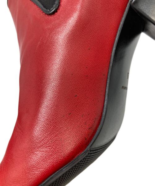 JOHN LAWRENCE SULLIVAN（ジョン ローレンス サリバン）JOHN LAWRENCE SULLIVAN (ジョン ローレンス サリバン) ヒールサイドゴアブーツ レッド サイズ:25cmの古着・服飾アイテム