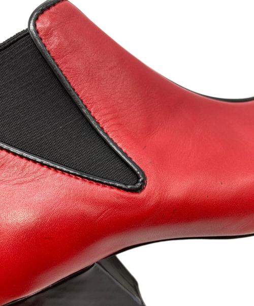 JOHN LAWRENCE SULLIVAN（ジョン ローレンス サリバン）JOHN LAWRENCE SULLIVAN (ジョン ローレンス サリバン) ヒールサイドゴアブーツ レッド サイズ:25cmの古着・服飾アイテム