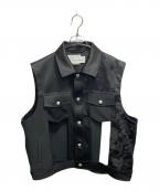 FenG CHen WANGフェンチェンワン）の古着「2 in 1 Cut Out Jacket With Dragon Jacquard」｜ブラック