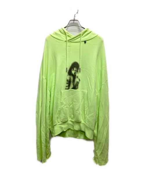 OFFWHITE（オフホワイト）OFFWHITE (オフホワイト) バックジップ プルオーバーパーカー イエロー サイズ:Mの古着・服飾アイテム