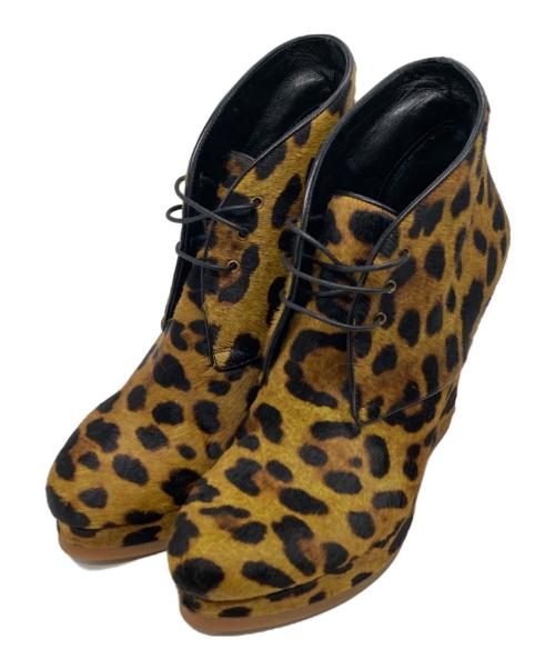 JIL SANDER（ジルサンダー）JIL SANDER (ジルサンダー) レオパードブーツ ブラウン サイズ:37の古着・服飾アイテム