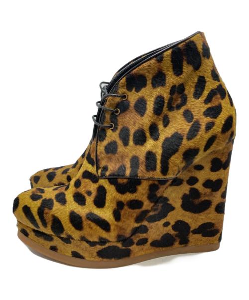 JIL SANDER（ジルサンダー）JIL SANDER (ジルサンダー) レオパードブーツ ブラウン サイズ:37の古着・服飾アイテム