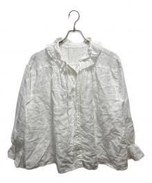 nest Robe（ネストローブ）の古着「リネンラミーフリルカラーブラウス」｜ホワイト