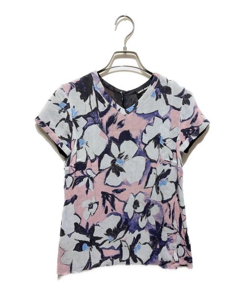 GIORGIO ARMANI（ジョルジョアルマーニ）GIORGIO ARMANI (ジョルジョアルマーニ) 総柄フレンチスリーブシャツ マルチカラー サイズ:40の古着・服飾アイテム
