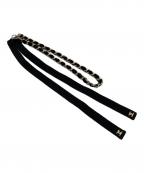 CHANELシャネル）の古着「リボンウエストマークベルト」｜ブラック