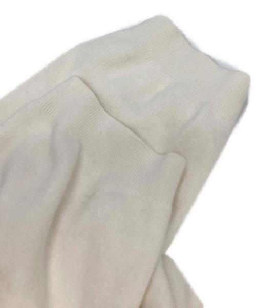 CABAN（キャバン）CABaN (キャバン) コットンカシミヤ パールポロカーディガン ホワイト サイズ:Freeの古着・服飾アイテム