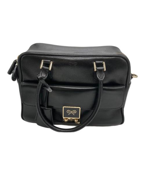 ANYA HINDMARCH（アニヤ・ハインドマーチ）ANYA HINDMARCH (アニヤ・ハインドマーチ) SMALL MARKER/カーカーショルダーバッグ ブラックの古着・服飾アイテム