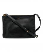 CELINEセリーヌ）の古着「Small Trio/トリオ スモール ショルダーバッグ」｜ブラック