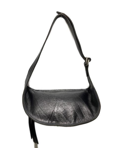 RRL（ダブルアールエル）RRL (ダブルアールエル) レザーボディーバッグ/ウエストバッグ ブラックの古着・服飾アイテム