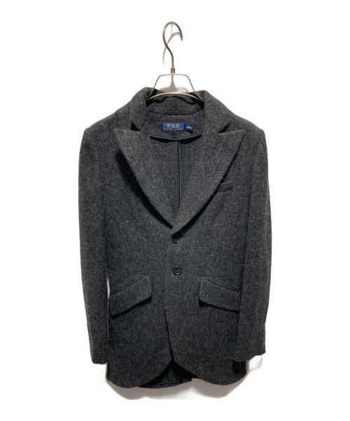 POLO RALPH LAUREN（ポロ・ラルフローレン）POLO RALPH LAUREN (ポロ・ラルフローレン) アルパカウールテーラードジャケット/乗馬ジャケット グレー サイズ:150の古着・服飾アイテム