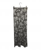 edit.for luluエディットフォールル）の古着「フラワープリントスカート」｜ホワイト×ブラック