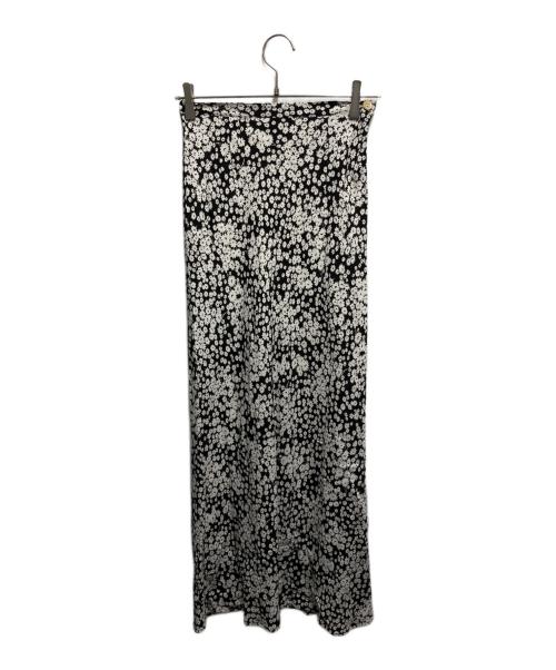 edit.for lulu（エディットフォールル）edit.for LuLu (エディットフォールル) フラワープリントスカート ホワイト×ブラック サイズ:34の古着・服飾アイテム