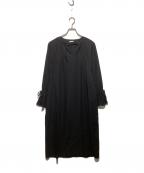 CLANEクラネ）の古着「GATHER VOLUME ONE PIECE」｜ブラック