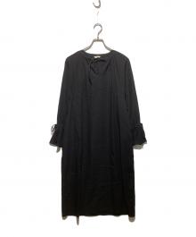 CLANE（クラネ）の古着「GATHER VOLUME ONE PIECE」｜ブラック