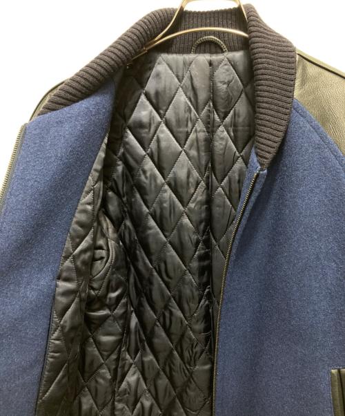 ATTACHMENT（アタッチメント）ATTACHMENT (アタッチメント) レザー切替カシミヤ混スタジャン ネイビー サイズ:2の古着・服飾アイテム