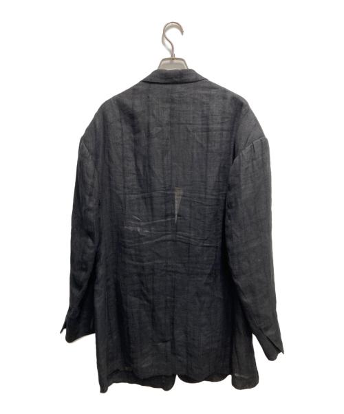 GROUND Y（グラウンドワイ）GROUND Y (グラウンドワイ) RAISED STRIPE OVERSIZED JACKET ブラック サイズ:1の古着・服飾アイテム