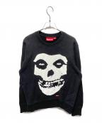 SUPREME×MISFITSシュプリーム×ミスフィッツ）の古着「スカルプリントスウェット」｜ブラック