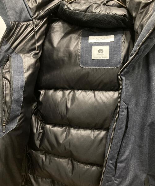 BEAUTY&YOUTH（ビューティーアンドユース）BEAUTY&YOUTH (ビューティーアンドユース) ”小松マテーレ” TW ダウンジャケット ネイビー サイズ:Ⅿの古着・服飾アイテム