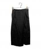 ISSEY MIYAKEイッセイミヤケ）の古着「80s 筆タグ ウールスカート」｜ブラック
