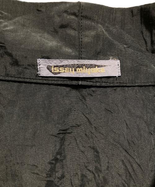 ISSEY MIYAKE（イッセイミヤケ）ISSEY MIYAKE (イッセイミヤケ) 80s 筆タグ シルク混スウィングネックデザインシャツ ブラック サイズ:Ｍの古着・服飾アイテム