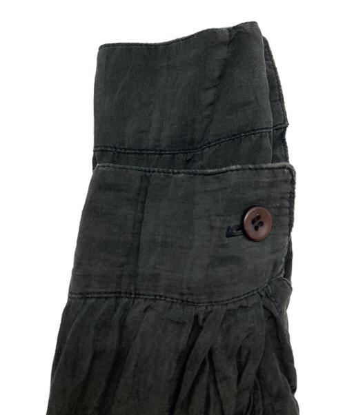 ISSEY MIYAKE（イッセイミヤケ）ISSEY MIYAKE (イッセイミヤケ) 80s 筆タグ シルク混スウィングネックデザインシャツ ブラック サイズ:Ｍの古着・服飾アイテム