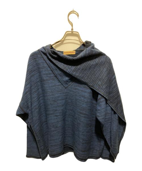 ISSEY MIYAKE（イッセイミヤケ）ISSEY MIYAKE (イッセイミヤケ) 70s スカーフニット ブルー サイズ:不明の古着・服飾アイテム