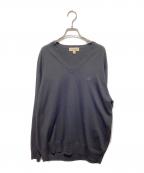 BURBERRYバーバリー）の古着「vネックニット/uniform」｜ブラック