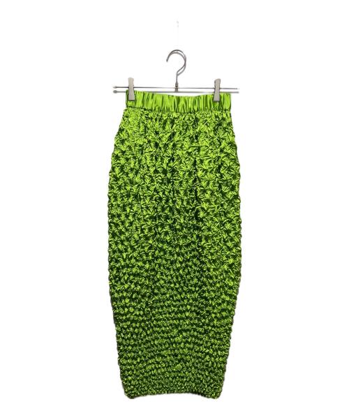 MAISON SPECIAL（メゾンスペシャル）MAISON SPECIAL (メゾンスペシャル) ポップコーンシャーリング ロングスカート グリーン サイズ:Mの古着・服飾アイテム