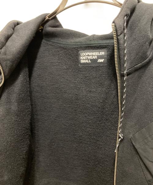 LOOPWHEELER（ループウィラー）LOOPWHEELER (ループウィラー) ポケットジップフーディー ブラック サイズ:Sの古着・服飾アイテム