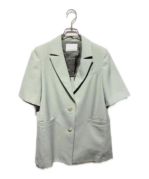 Rosarymoon（ロザリームーン）ROSARYMOON (ロザリームーン) Belted Tailored Jacket グリーン サイズ:不明の古着・服飾アイテム