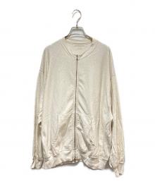BLURHMS（ブラームス）の古着「LIGHT SWEAT CREW ZIP」｜アイボリー
