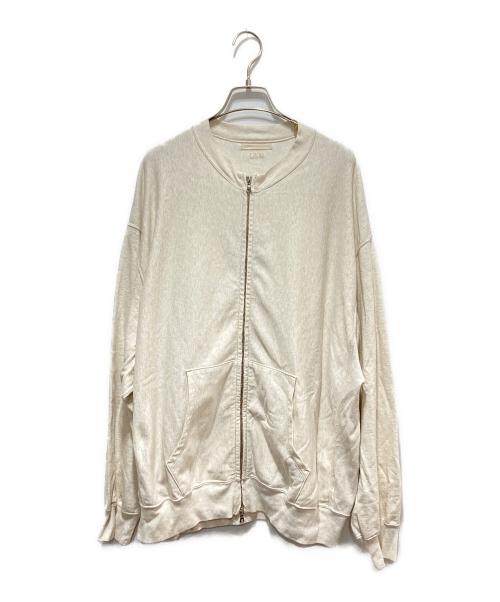 BLURHMS（ブラームス）blurhms (ブラームス) LIGHT SWEAT CREW ZIP アイボリー サイズ:3の古着・服飾アイテム