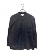 Gymphlexジムフレックス）の古着「インサレーション バンドカラー シャツ」｜ブラック