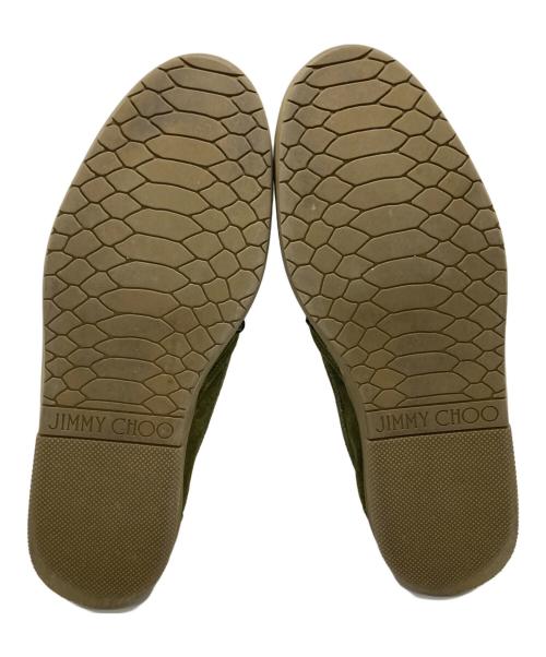 JIMMY CHOO（ジミーチュウ）JIMMY CHOO (ジミーチュウ) スタッズスリッポン カーキ サイズ:44の古着・服飾アイテム