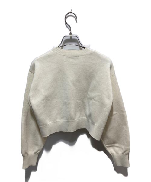 CELFORD（セルフォード）CELFORD (セルフォード) ビジューロゴカーディガン アイボリー サイズ:Ｆの古着・服飾アイテム