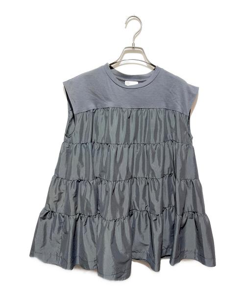 BALLSEY（ボールジィ）BALLSEY (ボールジィ) コットンジャージーコンビ ティアードプルオーバー グレー サイズ:Sの古着・服飾アイテム