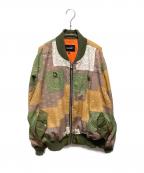 LIBEREリベーレ）の古着「BANDANA BOMBER JACKET」｜ホワイト×ベージュ