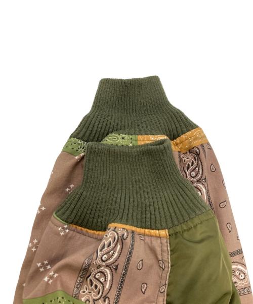 LIBERE（リベーレ）LIBERE (リベーレ) BANDANA BOMBER JACKET ホワイト×ベージュ サイズ:2の古着・服飾アイテム