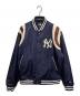 New Era（ニューエラ）の古着「スタジャン/NEW YORK YANKEES COOPERSTOWN NYLON VARSITY JACKET」｜ネイビー