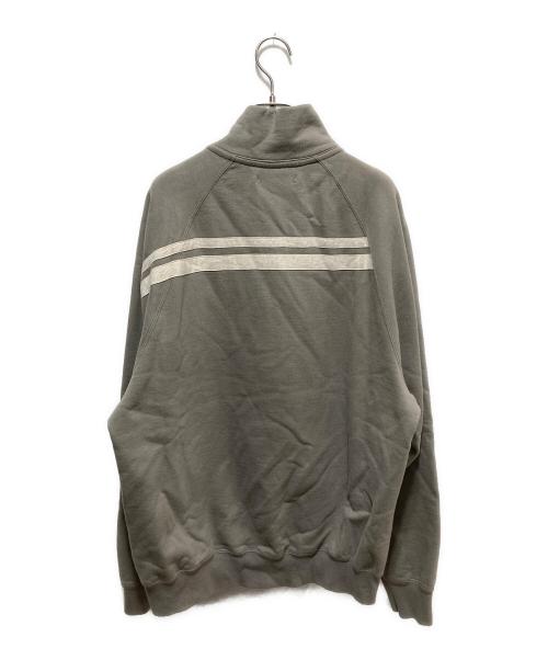 ANEI（アーネイ）ANEI (アーネイ) H.Z.TOP D.STRIPES ハーフジップ スウェット グレー サイズ:3の古着・服飾アイテム