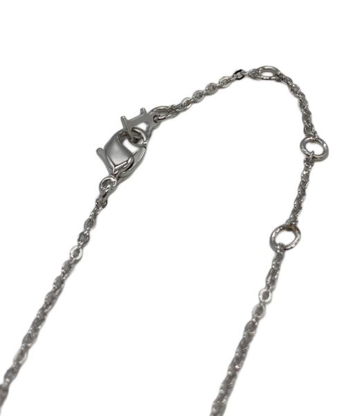 Christian Dior（クリスチャン ディオール）Christian Dior (クリスチャン ディオール) ラインストーンロゴチャームネックレス シルバーの古着・服飾アイテム