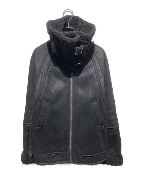 PERVERZE（パーバーズ）PERVERZE (パーバーズ) WIDE COLLAR MOUTON COAT ブラック サイズ:FREEの古着・服飾アイテム