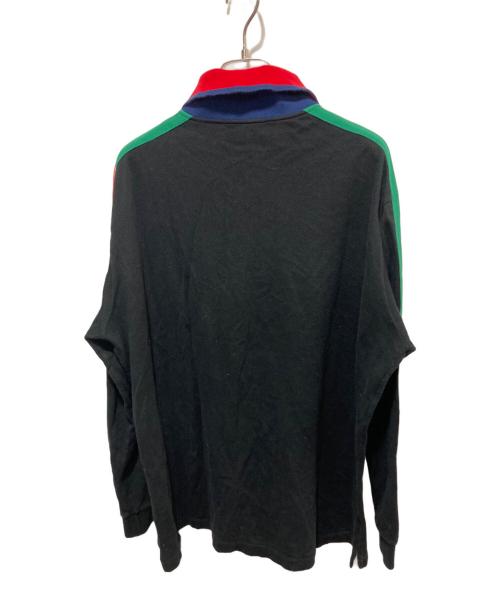 GUCCI（グッチ）GUCCI (グッチ) アームロゴラインスリーブポロシャツ ブラック サイズ:XLの古着・服飾アイテム