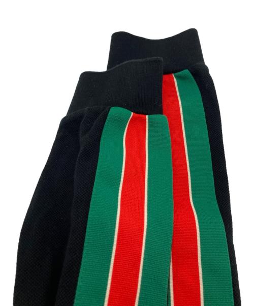 GUCCI（グッチ）GUCCI (グッチ) アームロゴラインスリーブポロシャツ ブラック サイズ:XLの古着・服飾アイテム
