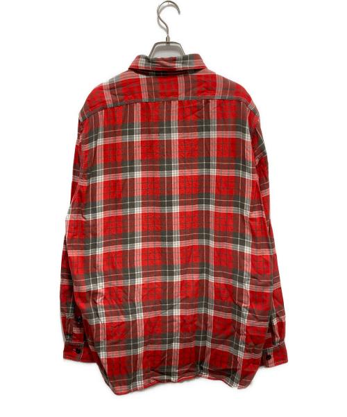 POLO RALPH LAUREN（ポロ・ラルフローレン）POLO RALPH LAUREN (ポロ・ラルフローレン) チェックシャツ/classic fit plaid twill workshirt グレー×レッド サイズ:Lの古着・服飾アイテム