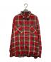 POLO RALPH LAUREN（ポロ・ラルフローレン）の古着「チェックシャツ/classic fit plaid twill workshirt」｜グレー×レッド