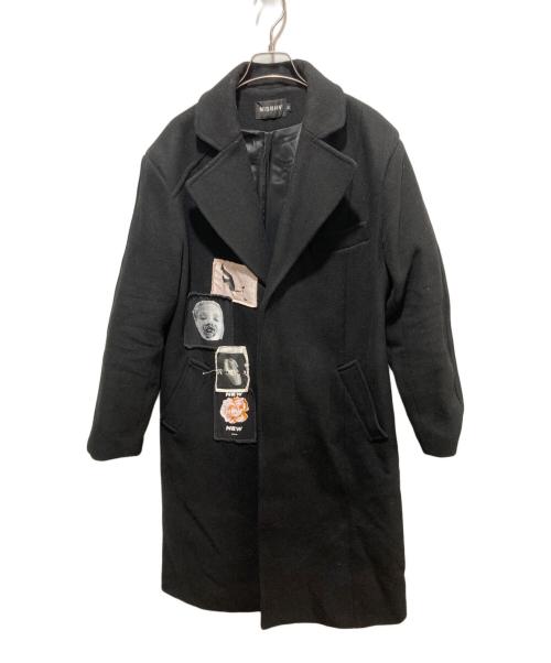 MISBHV（ミスビヘイブ）MISBHV (ミスビヘイブ) パッチワークロングコート ブラック サイズ:Mの古着・服飾アイテム