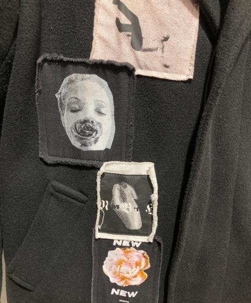 MISBHV（ミスビヘイブ）MISBHV (ミスビヘイブ) パッチワークロングコート ブラック サイズ:Mの古着・服飾アイテム